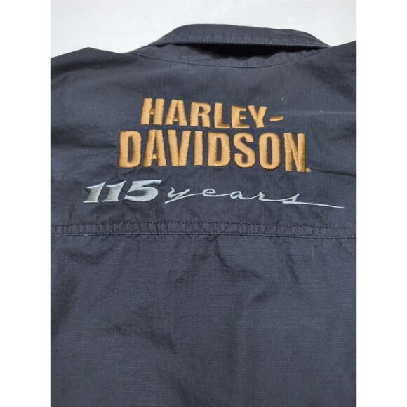 Harley Davidson 115 Years Men's Long Sleeve Button Down - Tall XXL Motorcycle - Picture 10 of 10